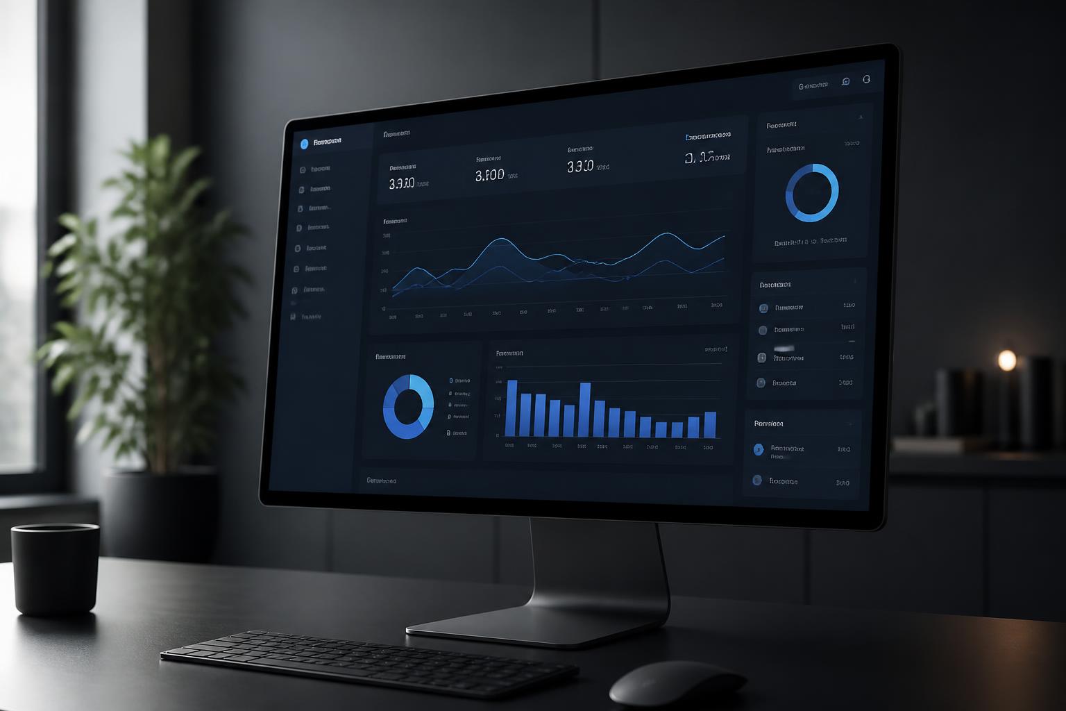 Dashboard met websiteprestaties, conversies en gebruikersgedrag