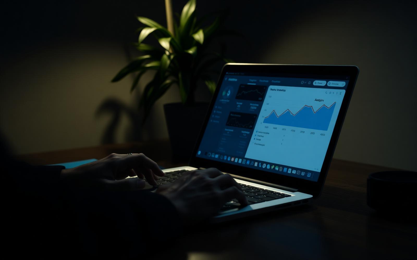 Laptop met dashboard